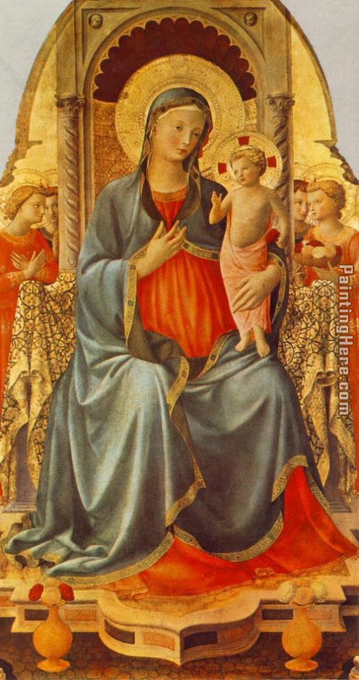 Madonna with the Child and Angels painting - Fra Angelico Madonna with the Child and Angels art painting